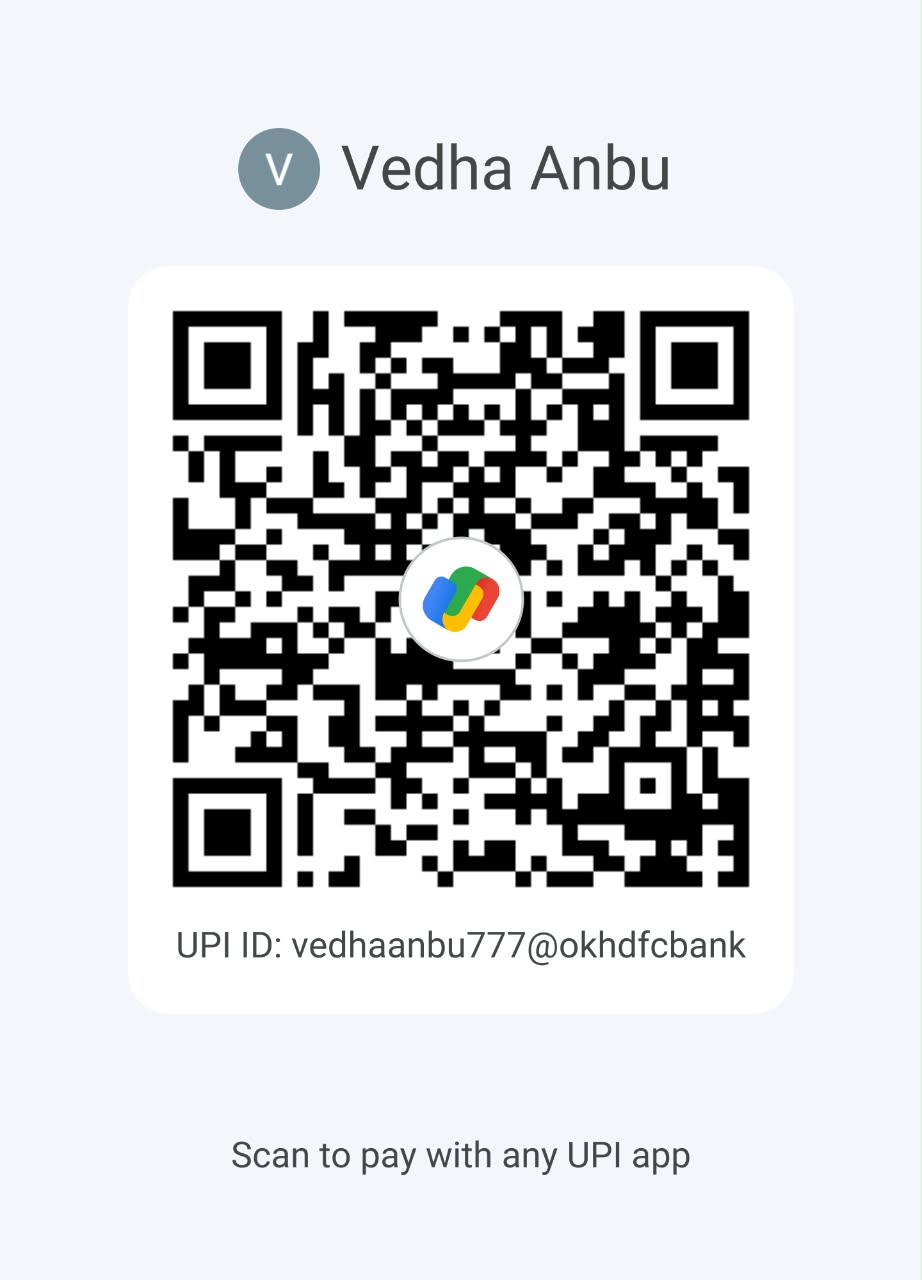 Vedha Anbu UPI QR Code